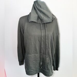 Rebel Sugar Olive Green Hooded Pullover Sweatshirt